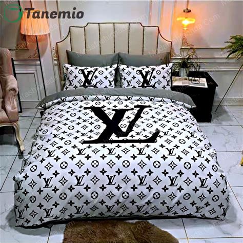 louis vuitton queen bed set|Louis Vuitton comforter set king.